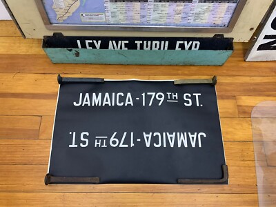 IND NY NYC SUBWAY ROLL SIGN JAMAICA ESTATES 179 STREET QUEENS BOULEVARD VILLAGE