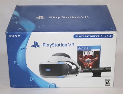 Sony PlayStation 4 PS4 VR Virtual Reality Headset Bundle Doom VFR CUH-ZVR2 NEW!