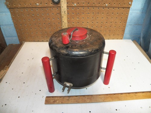 Vintage JOLLY TIME Electric CORN POPPER w/ Red Wood Handles & Legs - No Cord