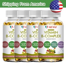Vitamin B Complex - 8 Super B Vits B1,B2,B3,B5 60 Capsules, Immune Support Pills