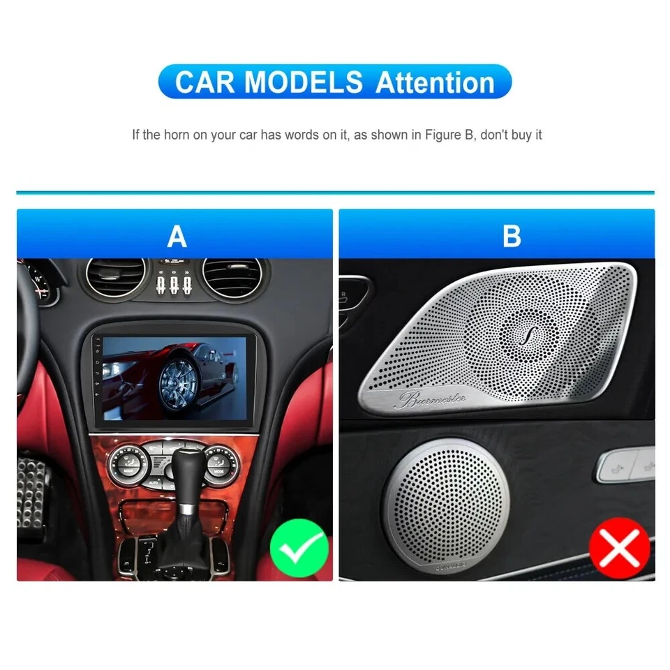 For Mercedes Benz SL R230 SL350 SL500 SL300 Carplay Android 13 Radio Stereo GPS - Image 3 of 4