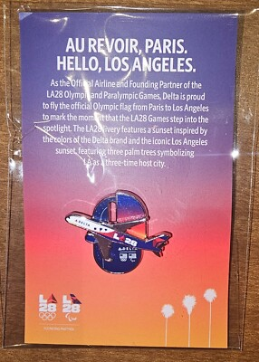 #ad Delta Air Lines LA 2028 Olympics Team USA Collectible Metal Pin – New $36.99