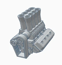 55 CHEVY GASSER ENGINES (3D PRINTED RESIN. CAR NOT  INCLUDED)