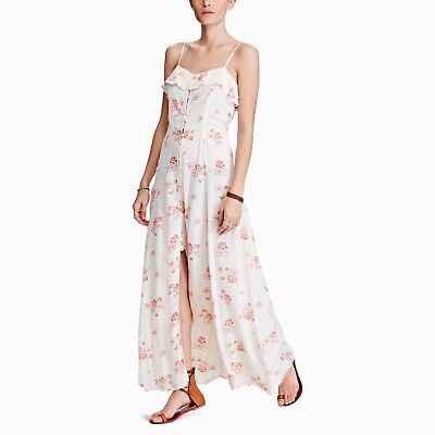 $165 Vtg Denim Supply Ralph Lauren Josephine Floral Cutout-Back Maxi Skirt  Dress | eBay