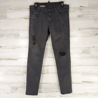 AG ADRIANO GOLDSCHMIED JEANS WOMEN'S SIZE 29 REGULAR BLACK SKINNY LEGGING ANKLE 