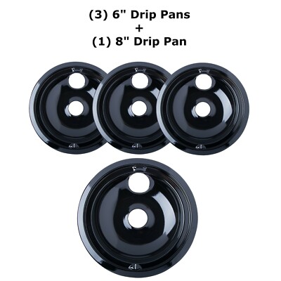 Kitchen Basics 101 Drip Pans 6  WB31M20,8  WB31M19 Replaces GE P119204XZ Style B