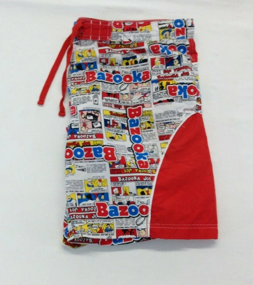 Bazooka Comic Book Print Swim Shorts Men's Size Medium Swim Trunks Foto 3 de 4