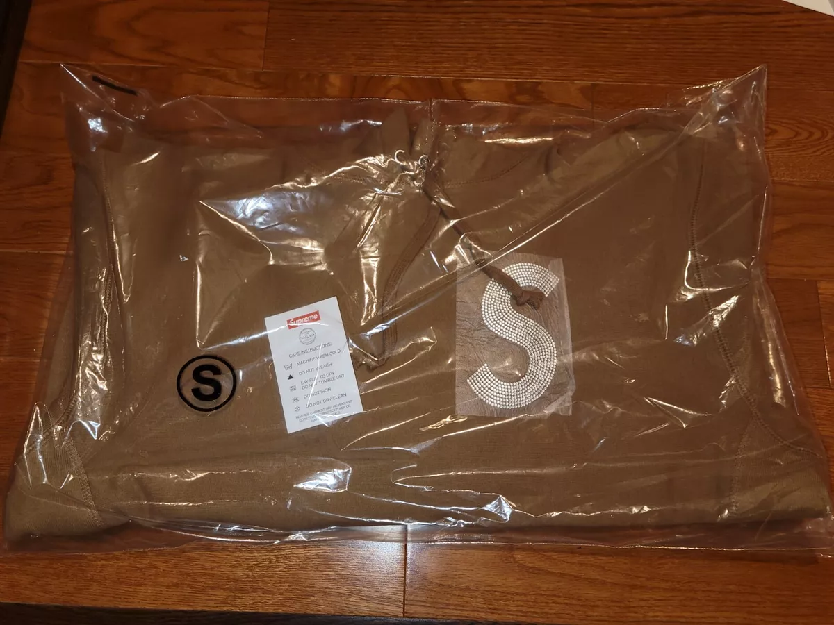 Supreme Swarovski S Logo Hooded Sweatshirt Brown Small | eBay