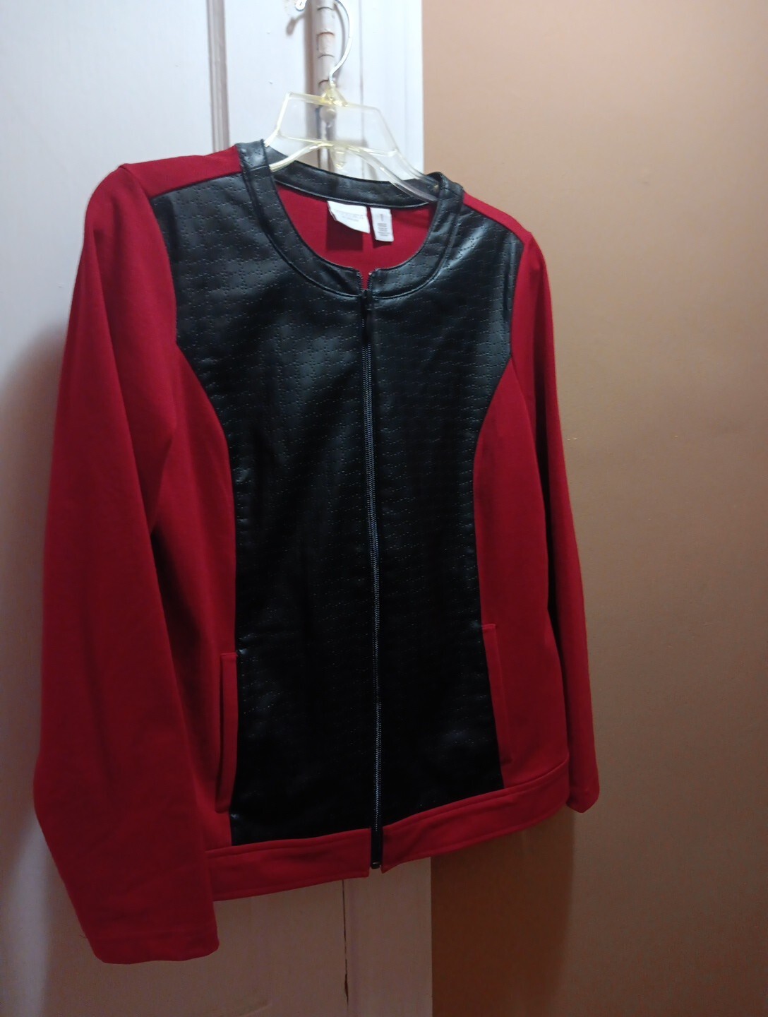 Chicos 1 Weekends Medium Performance Jacket Red P… - image 1
