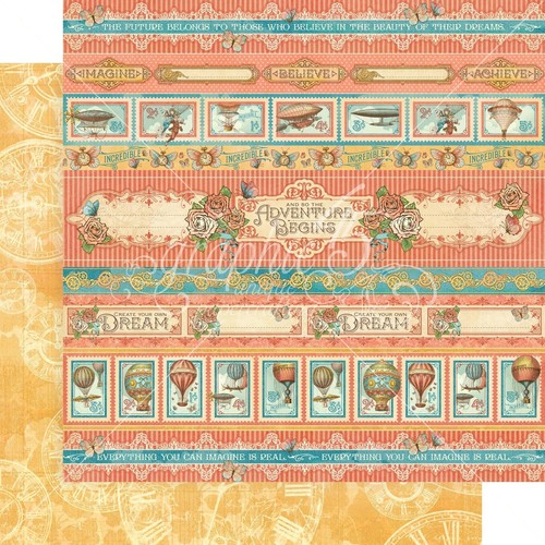GRAPHIC 45 - IMAGINE - COLLECTIONS EDITIONS - 24 X 12" X 12" SHEETS, STICKERS - Picture 5 of 10