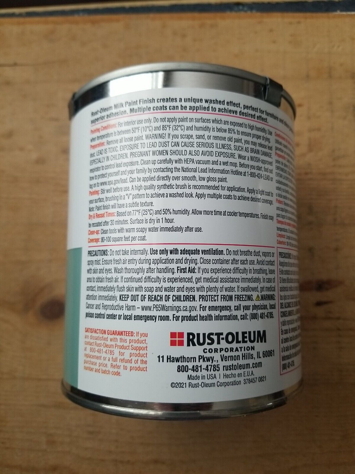 Rust-Oleum 331050 Milk Paint Finish, Quart, Highland Blue 32 Fl Oz (Pack of  1) 