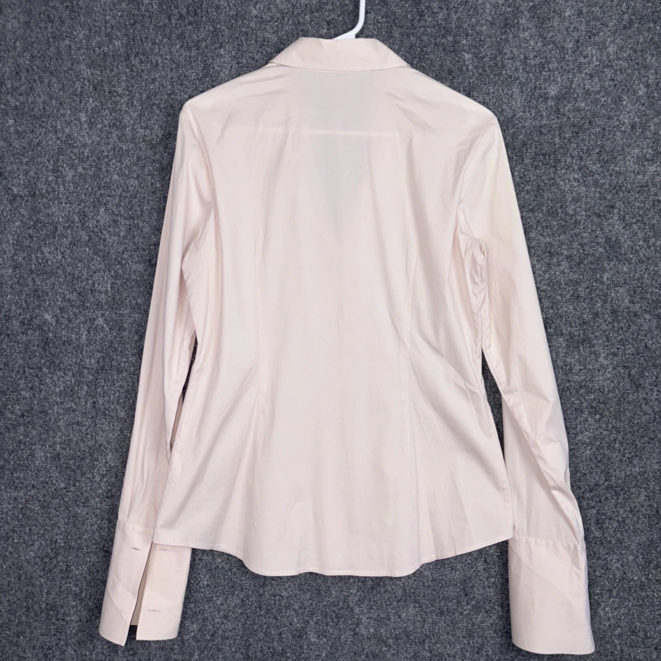 Camisa Theory Mujer Talla L Rosa Puño Francés Clásica Dinero Antiguo Diseñador Preppy Foto 2 de 4