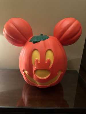 Mickey Mouse Light-Up Jack-o-Lantern Pumpkin-Large Disney 2024 MINT