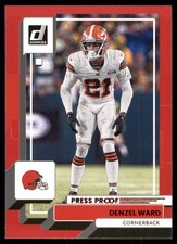 2022 Donruss #214 Denzel Ward Red Press Proof