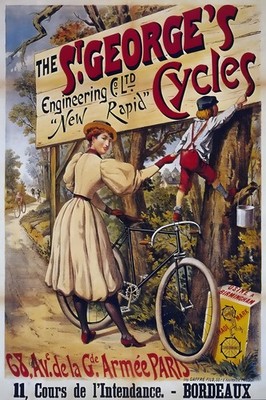 St. George's Cycles Vintage Ad Poster - 24x36 Hi-Res Print