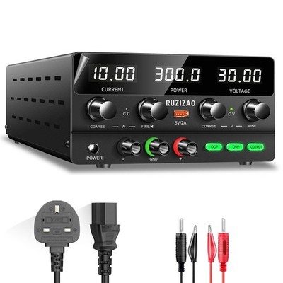 Netzteil variabel: 30V 10A 300W Labornetzteil regelbar schalten re