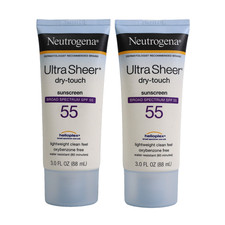 2 PACK Neutrogena Ultra Sheer Dry Touch Sunscreen Lotion SPF 55, 3oz EXP 08/2026