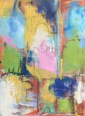 Das Puzzle des Lebens. Original einzigartiges abstraktes Acryl Gemälde auf Leinwand