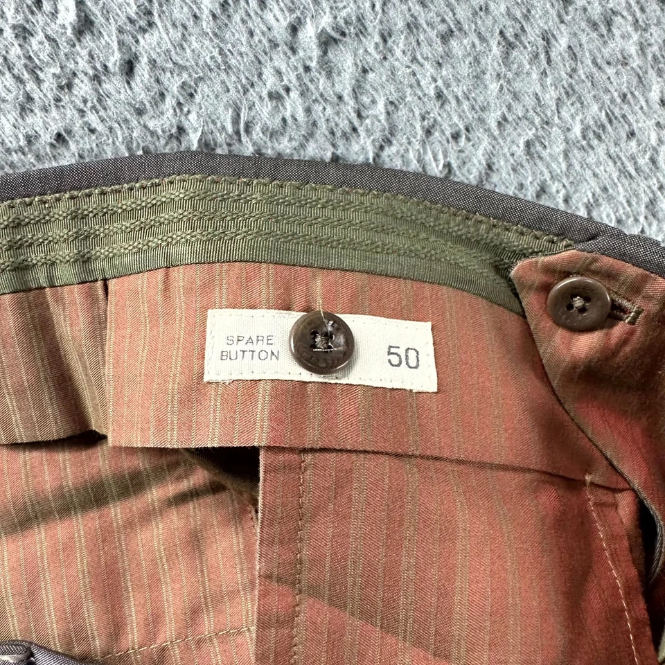 Incotex Dress Pant Mens 50 Brown Techno Wool Business Pattern 30 Formal 35x34 - Image 4 of 4