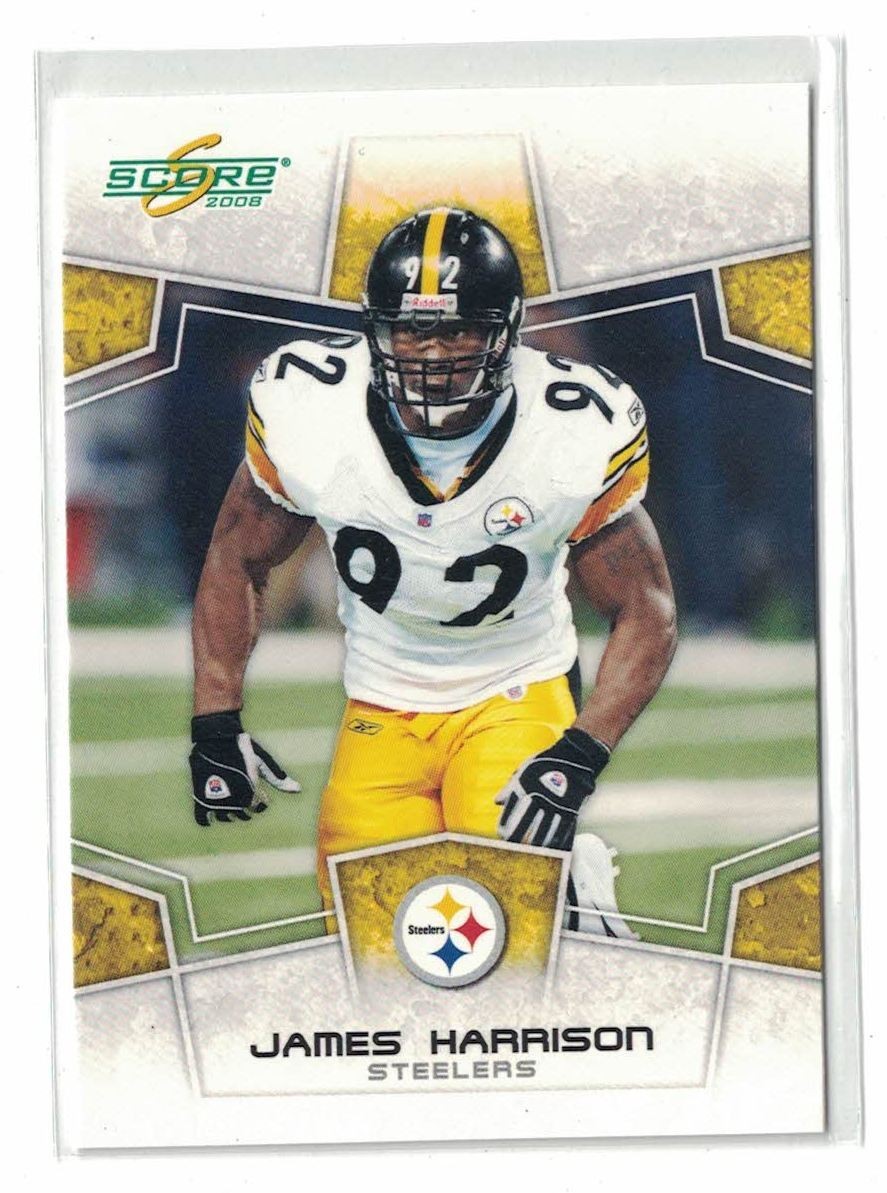 2008 Score Football James Harrison RC Pittsburgh Steelers #255