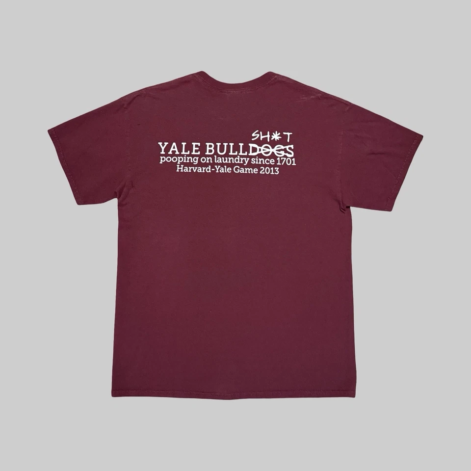 Camiseta De Colección Yale “Always Number 2” Bulldogs Divertida Harvard Parodia Talla L Rara Foto 2 de 2