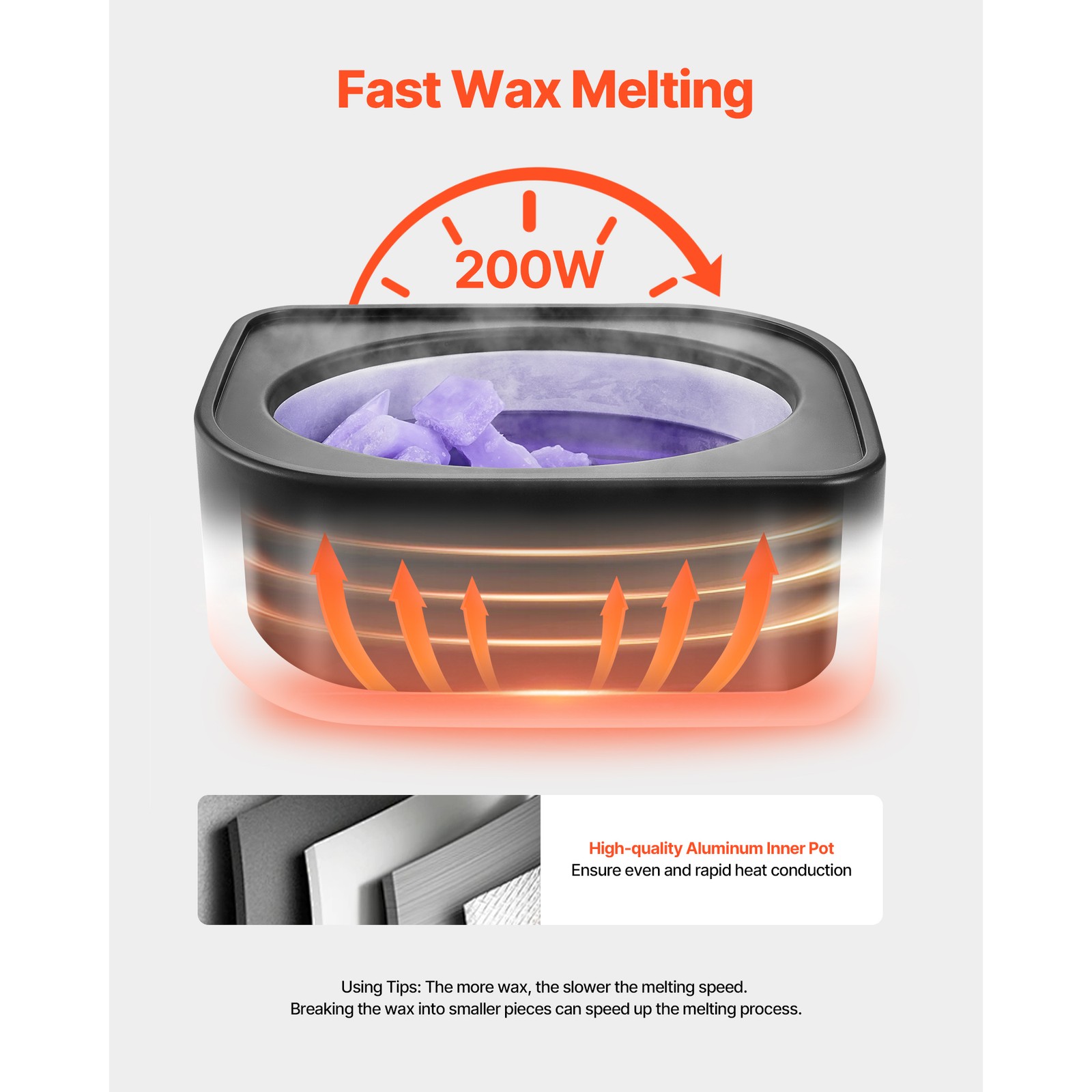 Paraffin Wax Machine for Hand Feet 3500ML Paraffin Wax Warmer 113℉-167℉