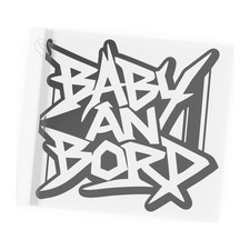 Aufkleber Baby an Bord Auto Aufkleber - konturgeschnitten, matt fürs Auto