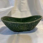 VTG MCM McCoy CP-25-06 USA Green V Design Oblong Bowl/Succulent Planter