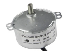 Synchronous Synchron Motor TYD-50 12V AC 10-12RPM Flush Shaft 11mm Fixed Rota...