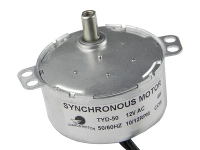 CHANCS Synchronous Synchron Motor TYD-50 12V AC 10-12RPM Flush Shaft 11mm Fixed Rota...