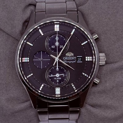 ORIENT RN-TY0002B Solar Wristwatch Black Dial