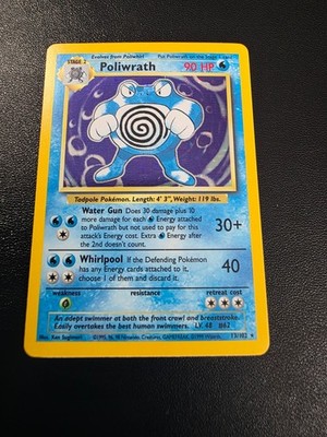 1999 Pokemon Base Set #16 Holo Poliwrath NM