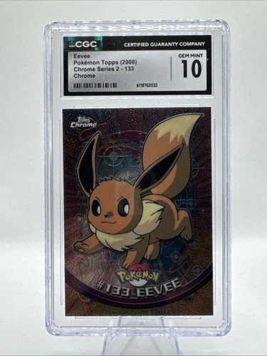2000 Topps Chrome Pokemon Series 2 #133 Eevee CGC 10 Gem Mint