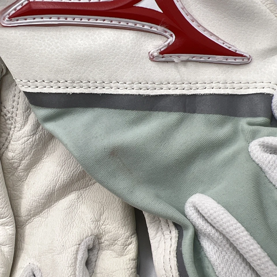 Mizuno Prime SE Batting Gloves Women’s M Leather Softball White/Red - Image 4 of 4