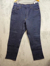 Vintage NWT Men's Big Mac Denim Western Jeans Indigo Raw Denim 35x32 USA Made
