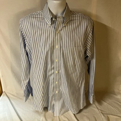 Brooks Brothers Original Polo Shirt All Supima Cotton Non Iron 15.5 33 Striped
