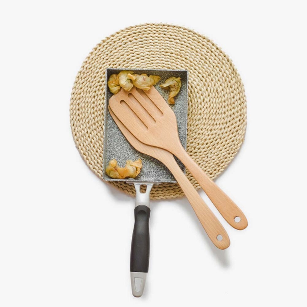2 Pcs Wood Flat Wooden Housewarming Gift Wood Frying Spatula Wood Crepe Spreader