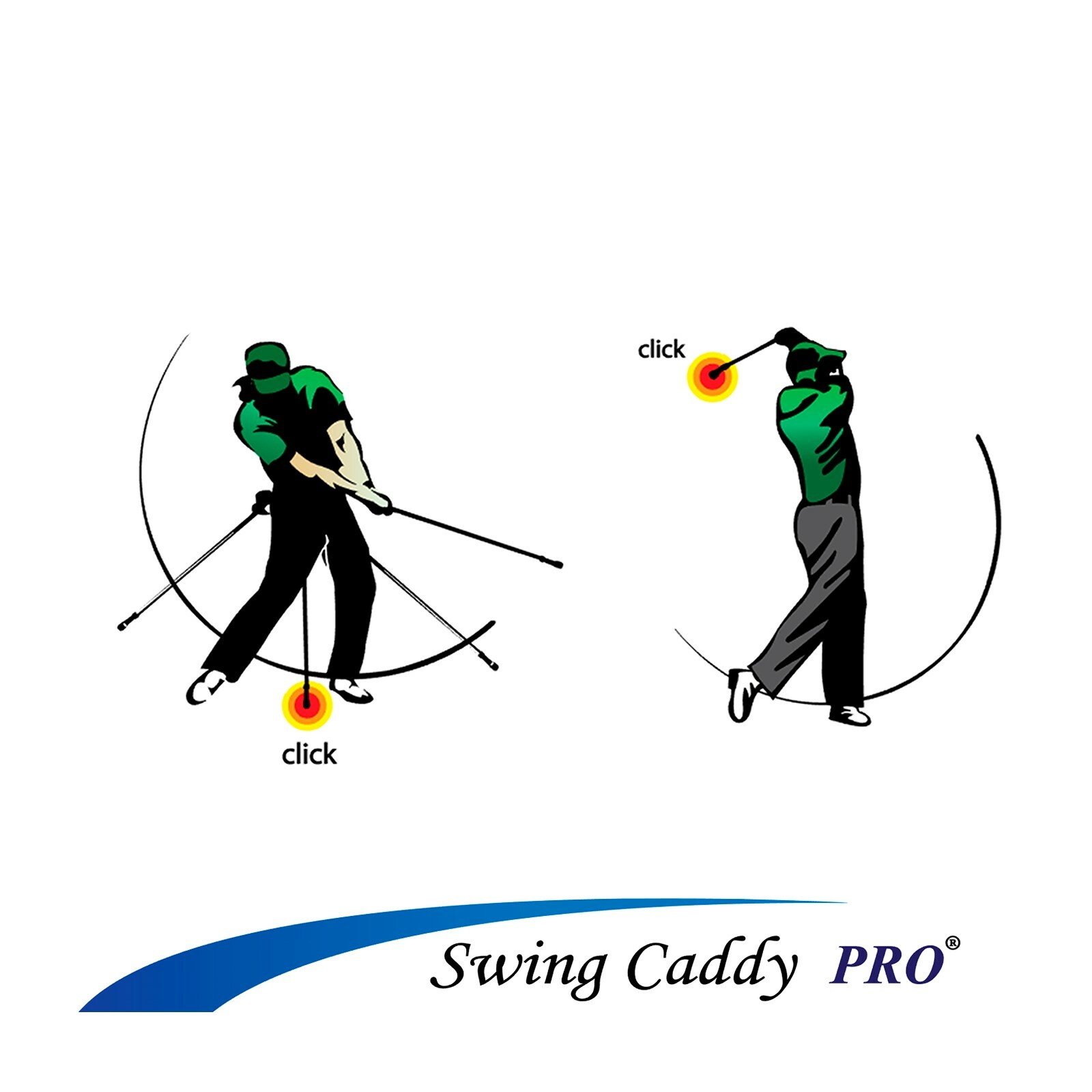 Swing Caddy PRO Golf Swing Trainer for Distance, Rhythm, Tempo