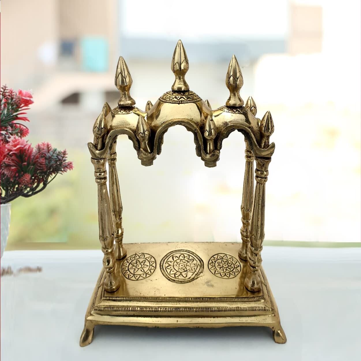 3 a Cupola Ottone Fatto Mano Soprammobile Stanghetta,27.9cm Stanghetta per - Picture 14 of 16