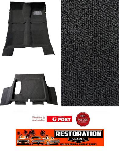 <!--F#f_0-->HOLDEN FB EK manual trans SEDAN MOULDED CHARCOAL LOOP FRONT REAR & BOOT CARPET<!--F/-->