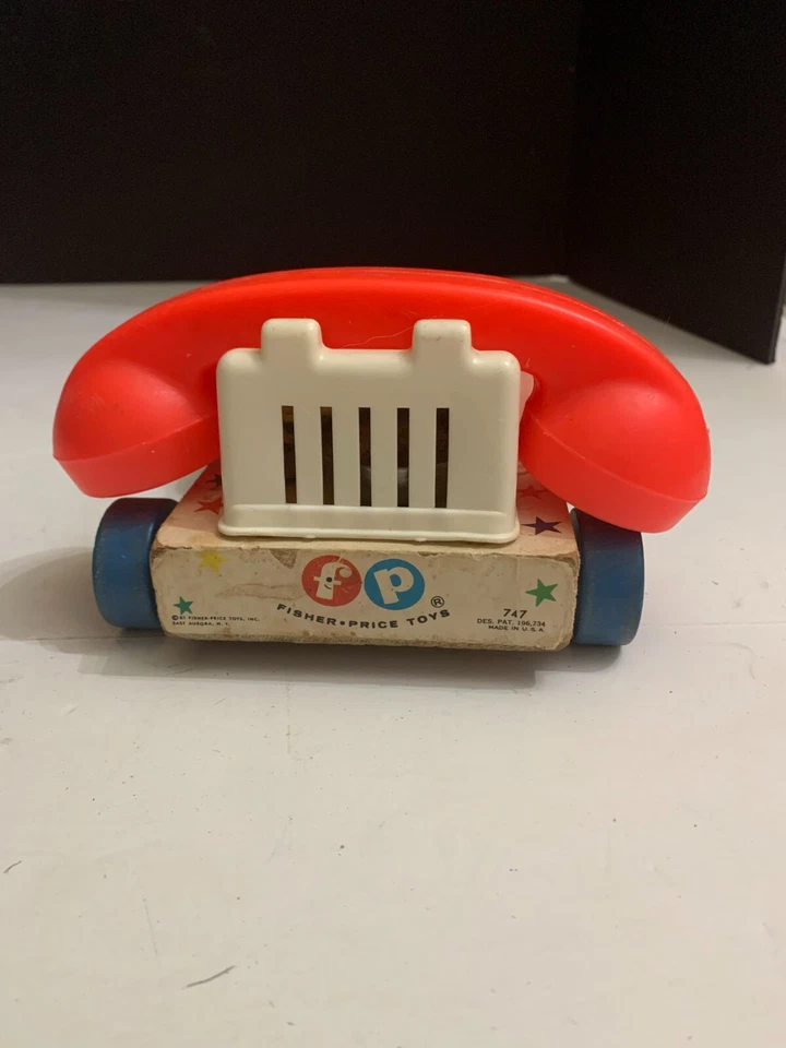 Винтаж 1961 Fisher Price болтовня телефон вращающийся телефон игрушка - Изображение 4 из 4