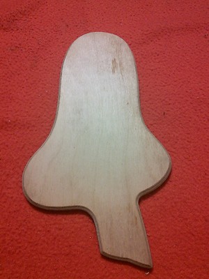 Unfinished Wooden Cutout Mushroom - Handmade