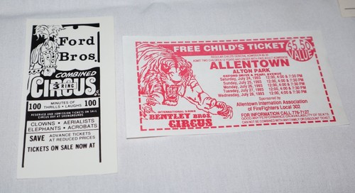 Vintage CIRCUS Lot | Old Tickets Ringling Bros Barnum Bailey Stickers Decals - Picture 3 of 13