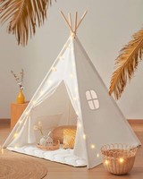 Tiny Land Tipi Zelt FüR Kinder, Drinnen Spielzelt Aus Baumwolle (122 X 167.6 Cm)