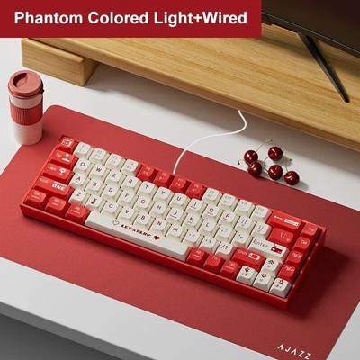 AJAZZ AK680 Mechanical Keyboard ABS Keycap 68 Keys Wired Wireless Bluetooth Game