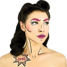 POP ROCK ART STENCIL KIT STAGE FACE COSTUME MAKEUP CSSK004