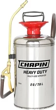 1254 2-Gallon Heavy-Duty Stainless Steel Tank Multi-Use Sprayer for Lawn, Home &