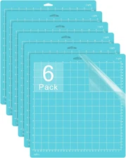 Gwybkq Cutting Mat for Cricut Maker/Explore Air 2/Air/One (12X12Inch),6 Pack Lig
