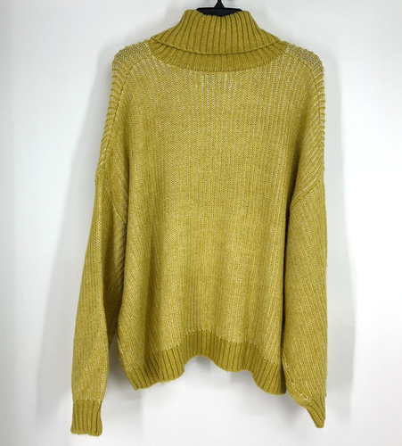 Vecchio maglione blu navy donna più 2x accogliente maglia a costine collo alto giallo erica nuovo con etichette - Foto 8 di 10