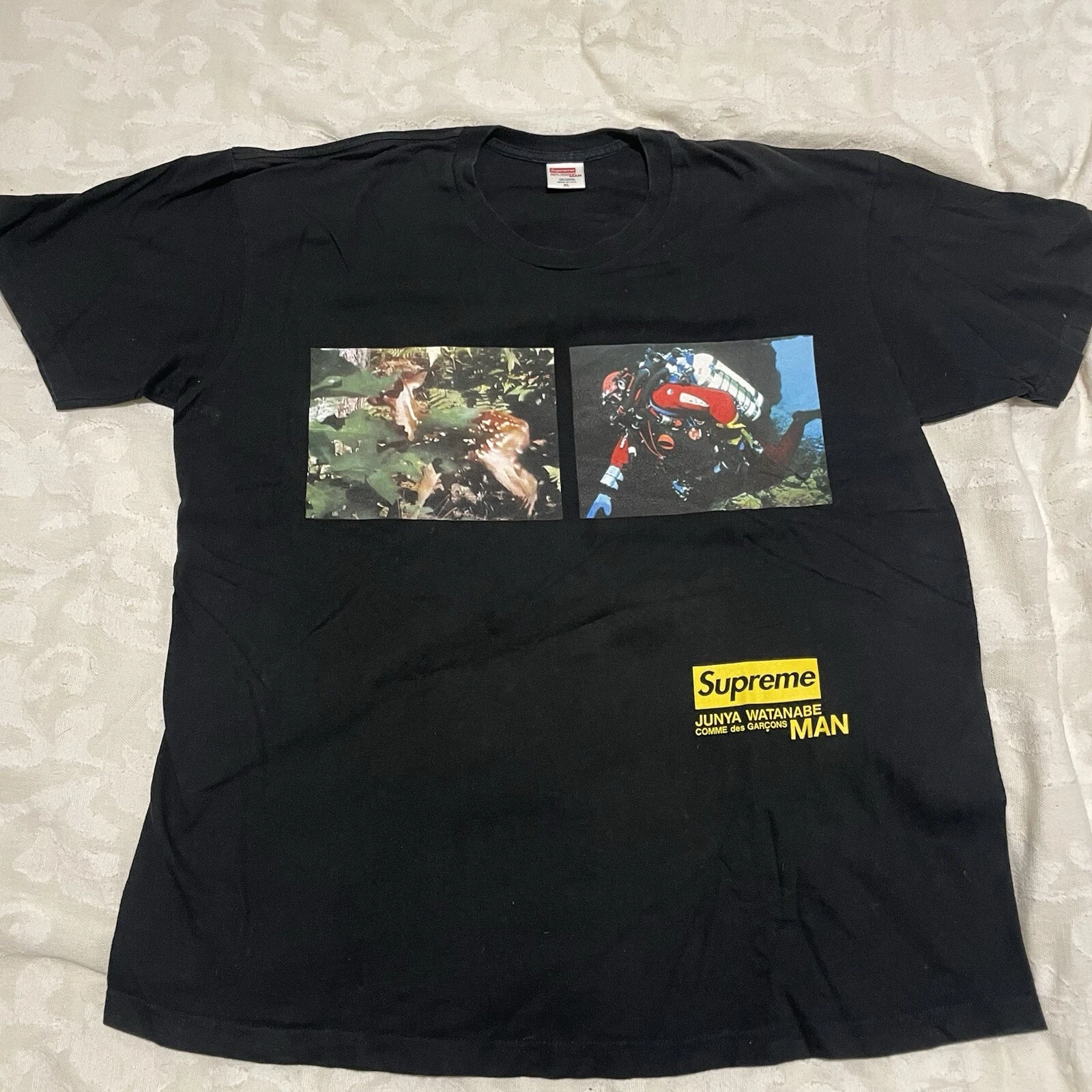 Supreme x JUNYA WATANABE CDG MAN Nature Tee   Black   FW21   XL